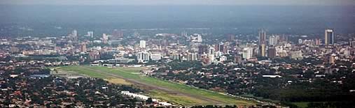 El Trompillo Airport aerial view, Santa Cruz, Bolivia