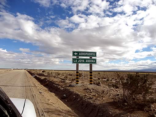 Desert around La Joya Andina Airport in Uyuni